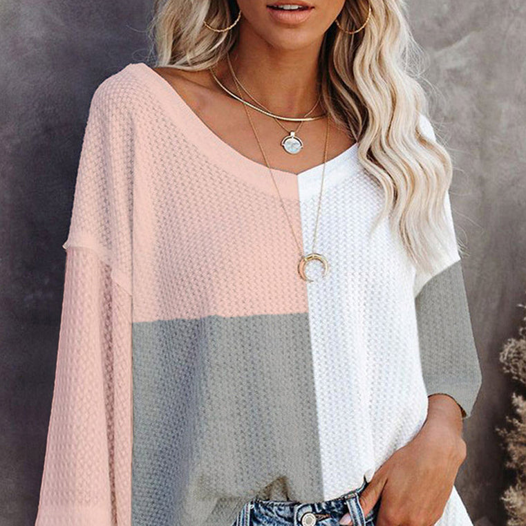 Autumn New Multi-color Long-sleeved Top