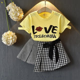 Kids Baby Girls Clothing Sets Summer T-Shirt skirt set