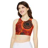 Fully Lined, Padded Sports Bra (AOP)