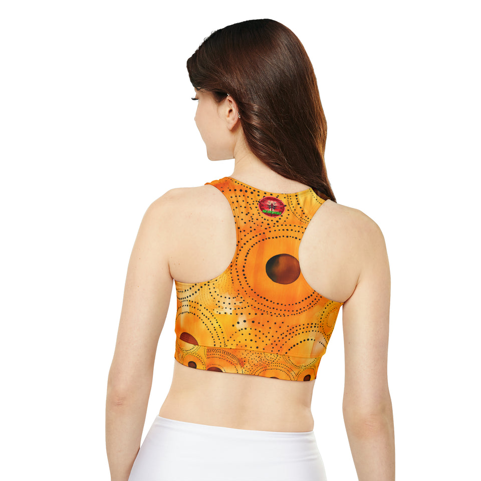 Fully Lined, Padded Sports Bra (AOP)