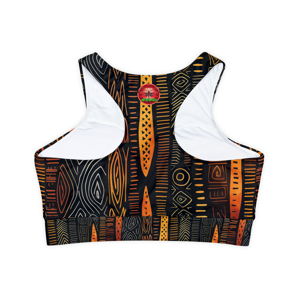 Fully Lined, Padded Sports Bra (AOP)