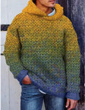 Acetate Fiber Men's Autumn And Winter New Heavy Classic Style Woven Hooded Sweater
