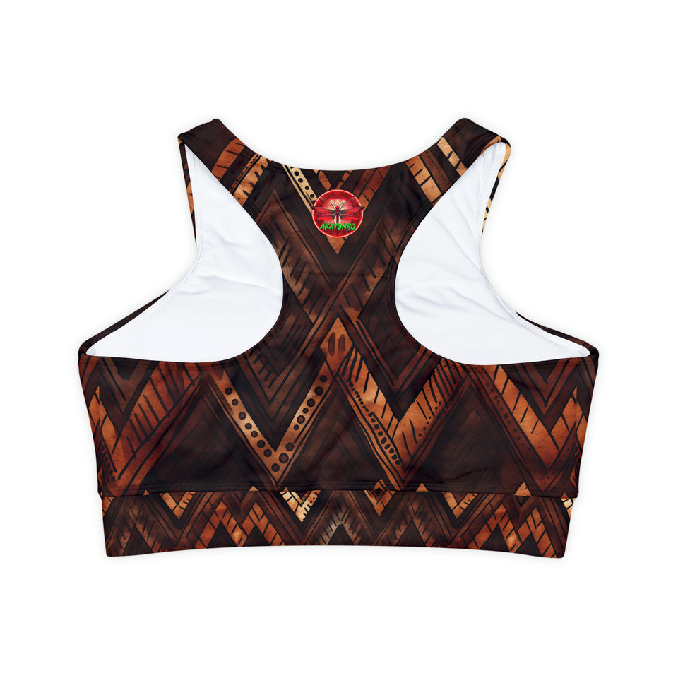 Fully Lined, Padded Sports Bra (AOP)