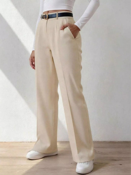 Shop High Waist Wide Leg Dress Pants - Women's Fashion | Akatonbo