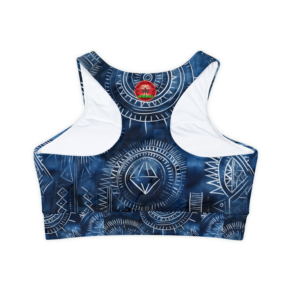 Fully Lined, Padded Sports Bra (AOP)