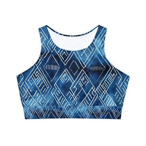 Fully Lined, Padded Sports Bra (AOP)