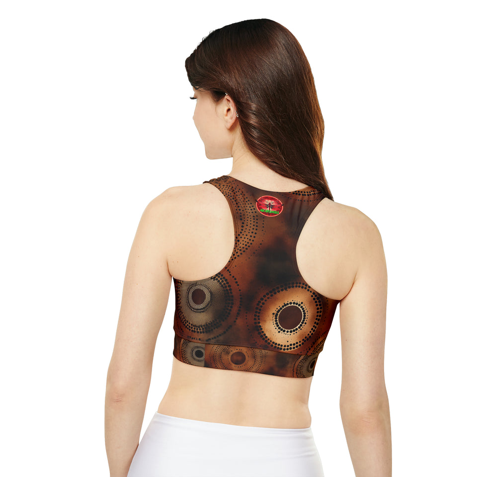 Fully Lined, Padded Sports Bra (AOP)