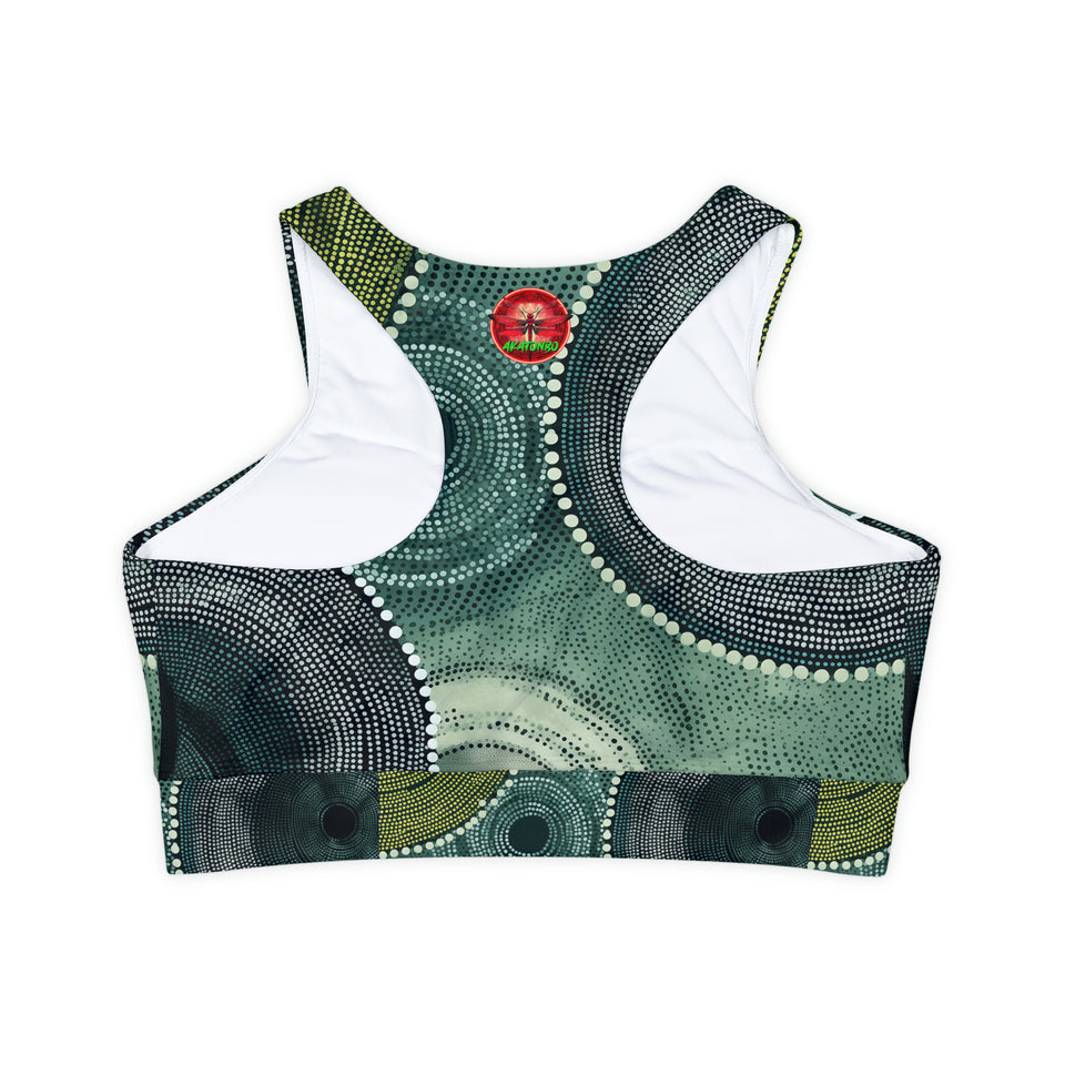 Fully Lined, Padded Sports Bra (AOP)