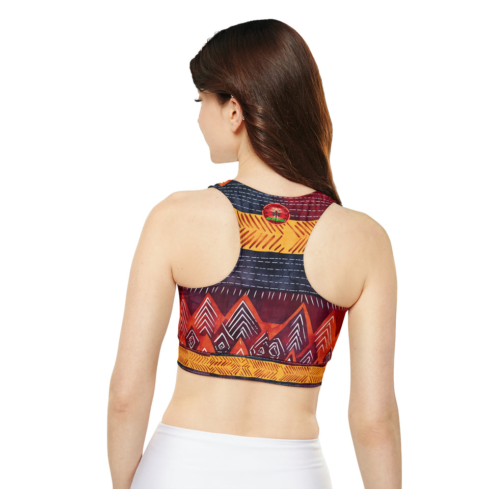 Fully Lined, Padded Sports Bra (AOP)