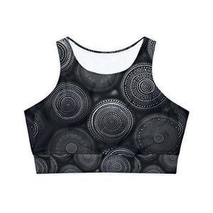 Fully Lined, Padded Sports Bra (AOP)