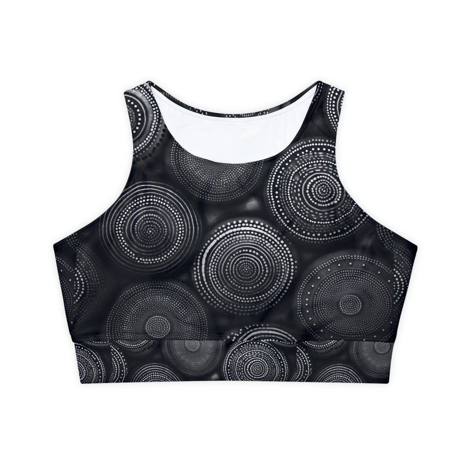 Fully Lined, Padded Sports Bra (AOP)