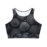 Fully Lined, Padded Sports Bra (AOP)