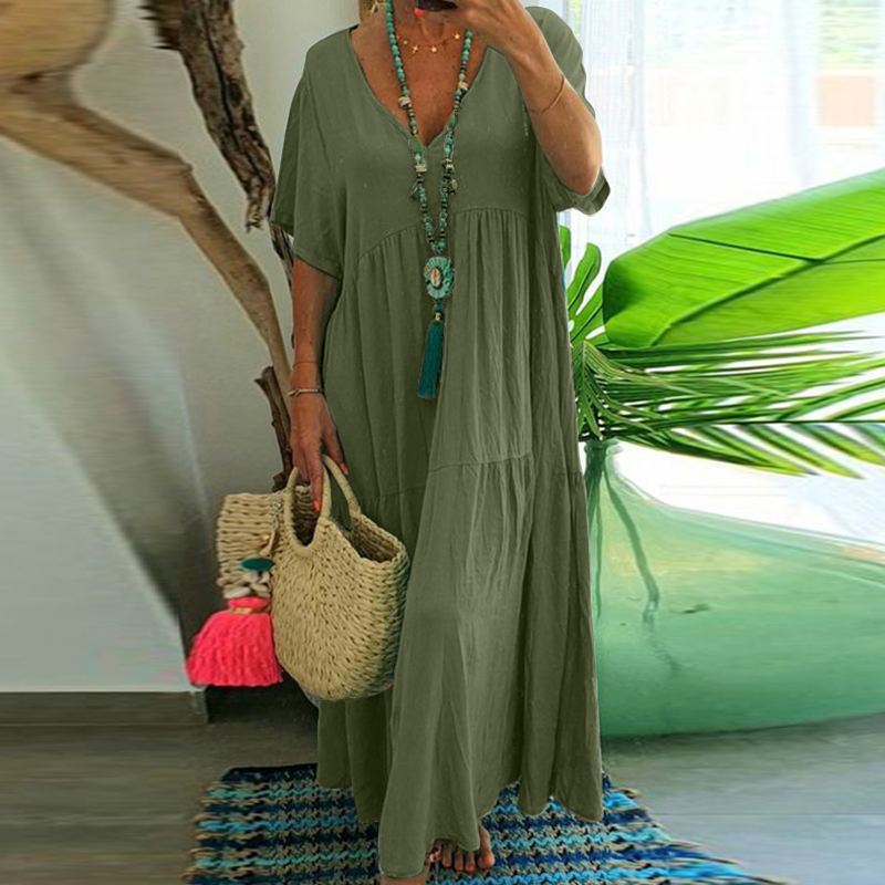 Vestido clásico acampanado de talla grande