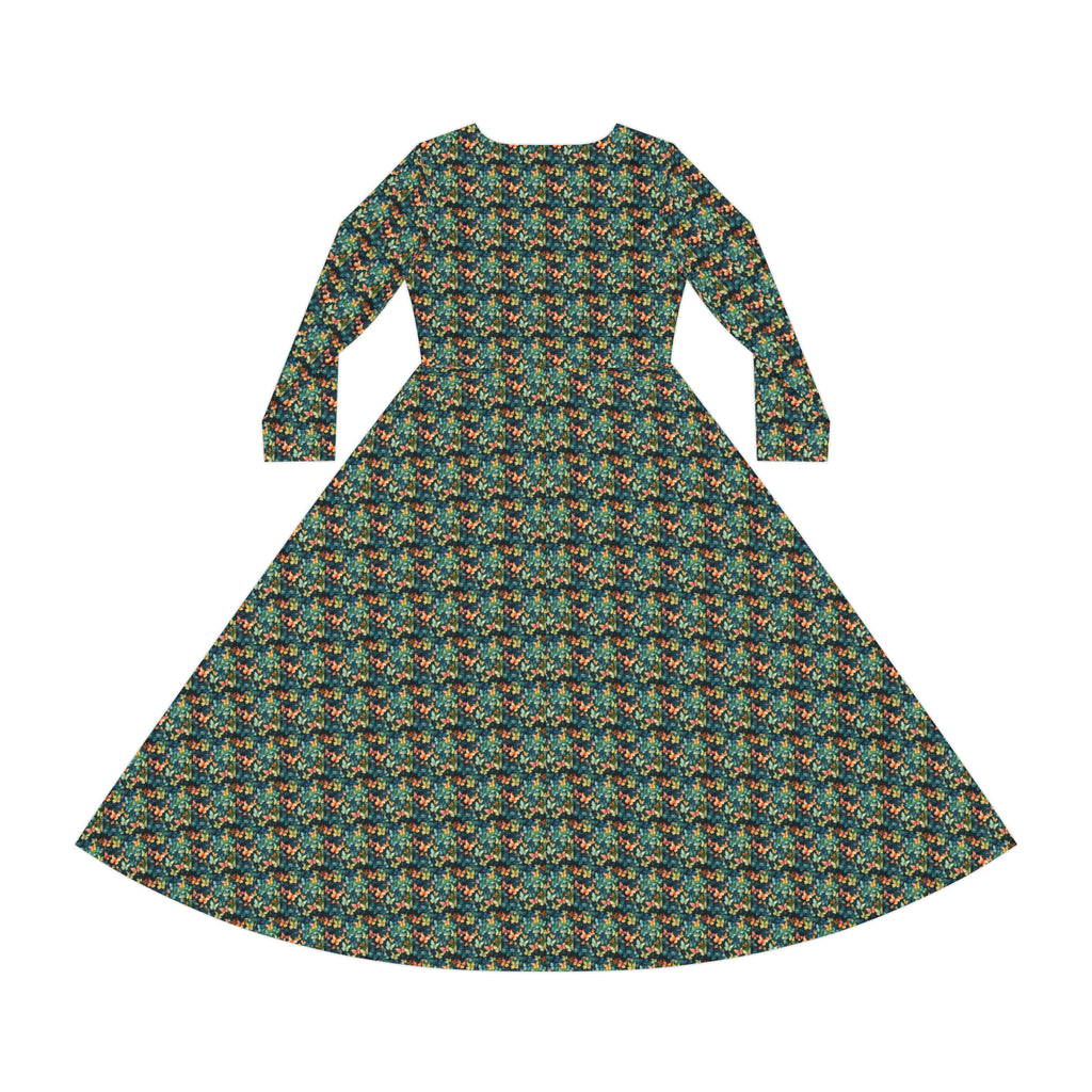 Women's Long Sleeve Dance Dress (AOP)