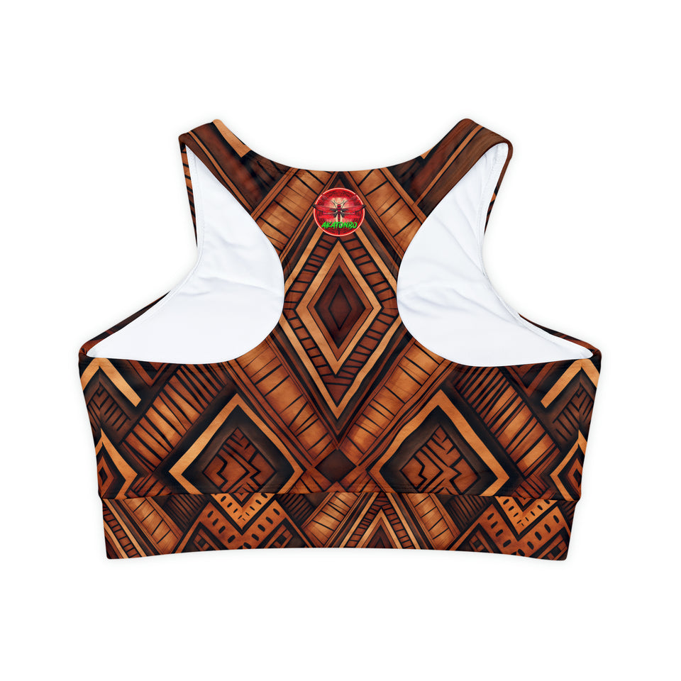 Fully Lined, Padded Sports Bra (AOP)