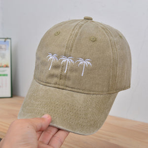 Water-washing Embroidery Retro Sun Hat For Women