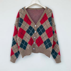 Girl Loose Lazy College Style Cardigan Coat
