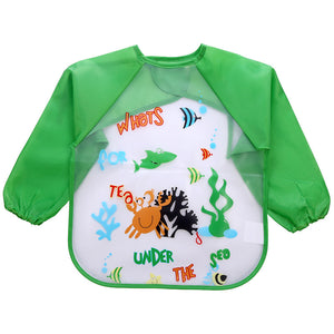 Long Sleeve Kids Waterproof Meal Baby protective Apron