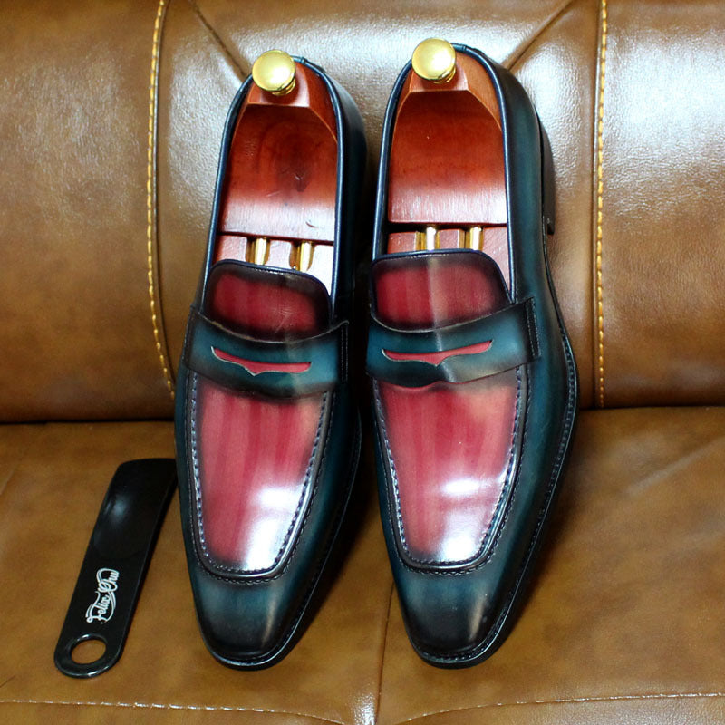 New Penny Loafers Handmade Leather Shoes Men