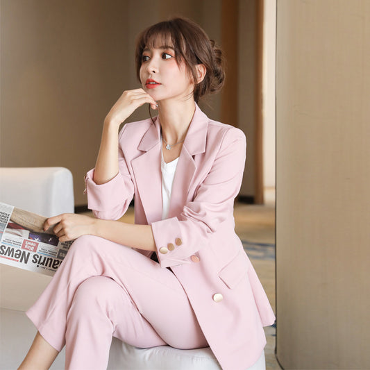 Trajes de pantalón y blazer elegantes de primavera y otoño para mujer