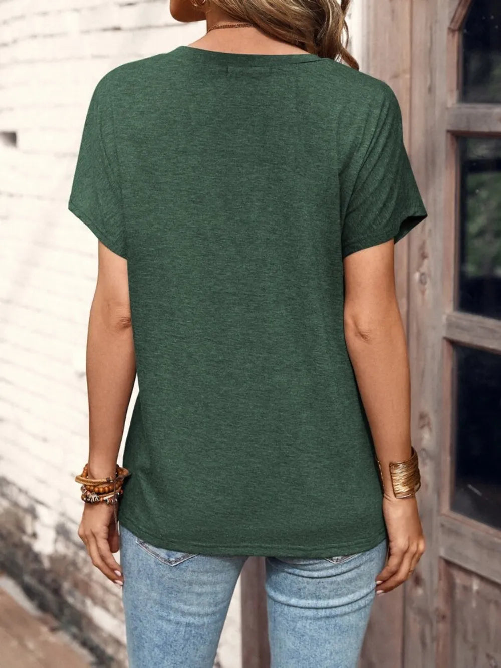 Shop Half Button Short Sleeve Top - Women's Fashion | Akatonbo