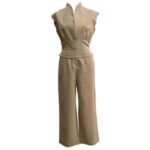 Fashionable Women's New Solid Wide Leg Jumpsuit