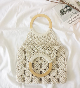 Fashion cotton rope straw women bags