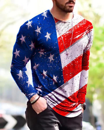 Men's Long Sleeve Bottoming T-Shirt Round Neck