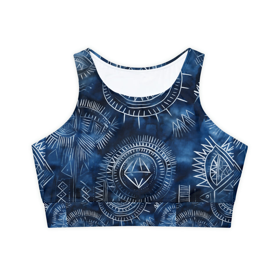 Fully Lined, Padded Sports Bra (AOP)