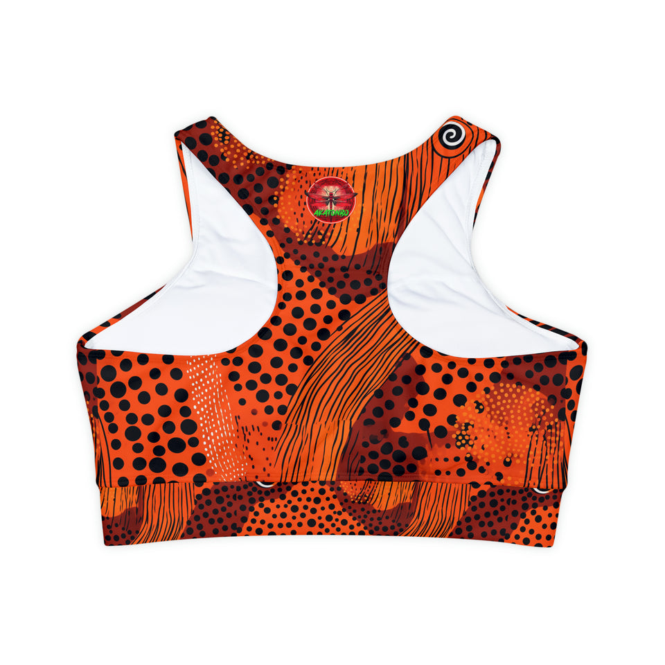 Fully Lined, Padded Sports Bra (AOP)