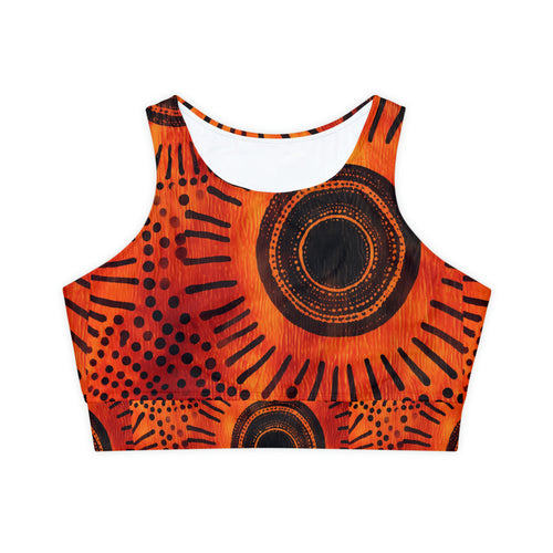 Fully Lined, Padded Sports Bra (AOP)