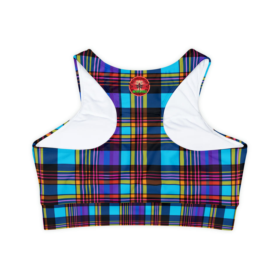 Fully Lined, Padded Sports Bra (AOP)