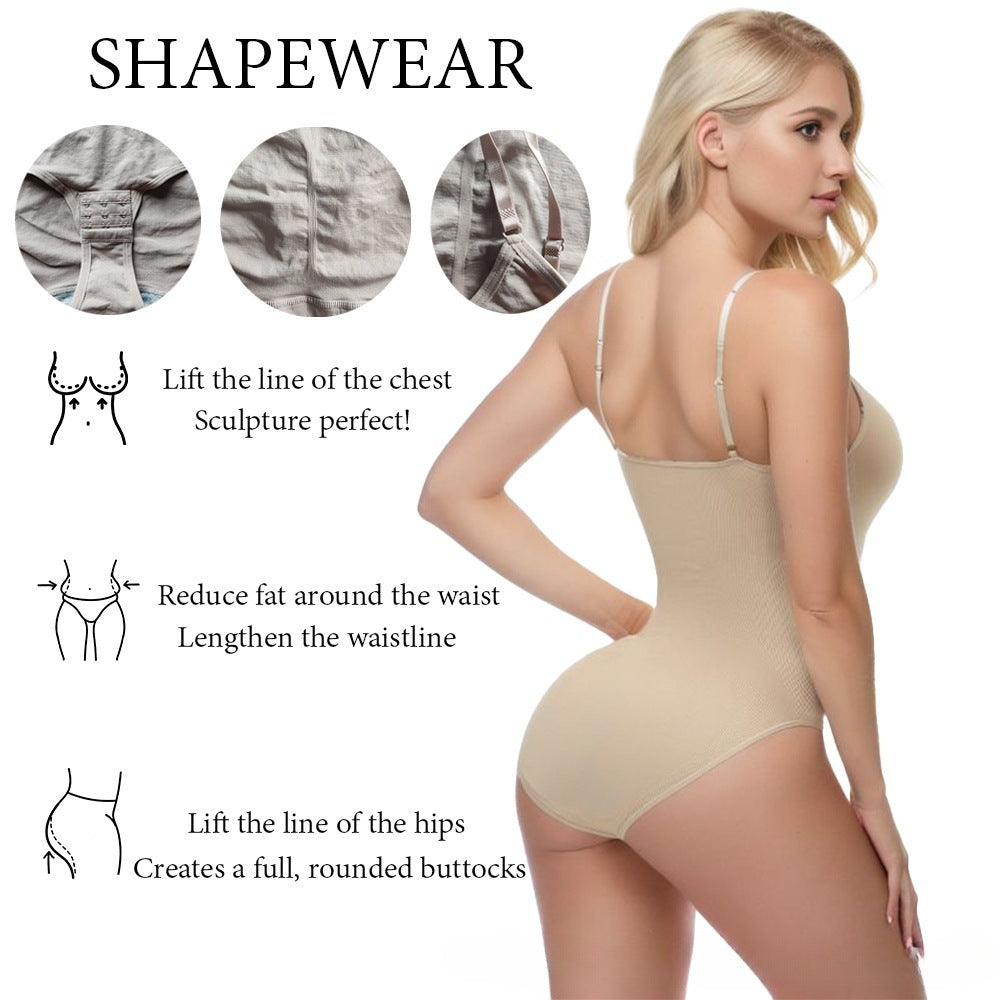 One-piece Body Forming And Lifting Spaghetti Strap