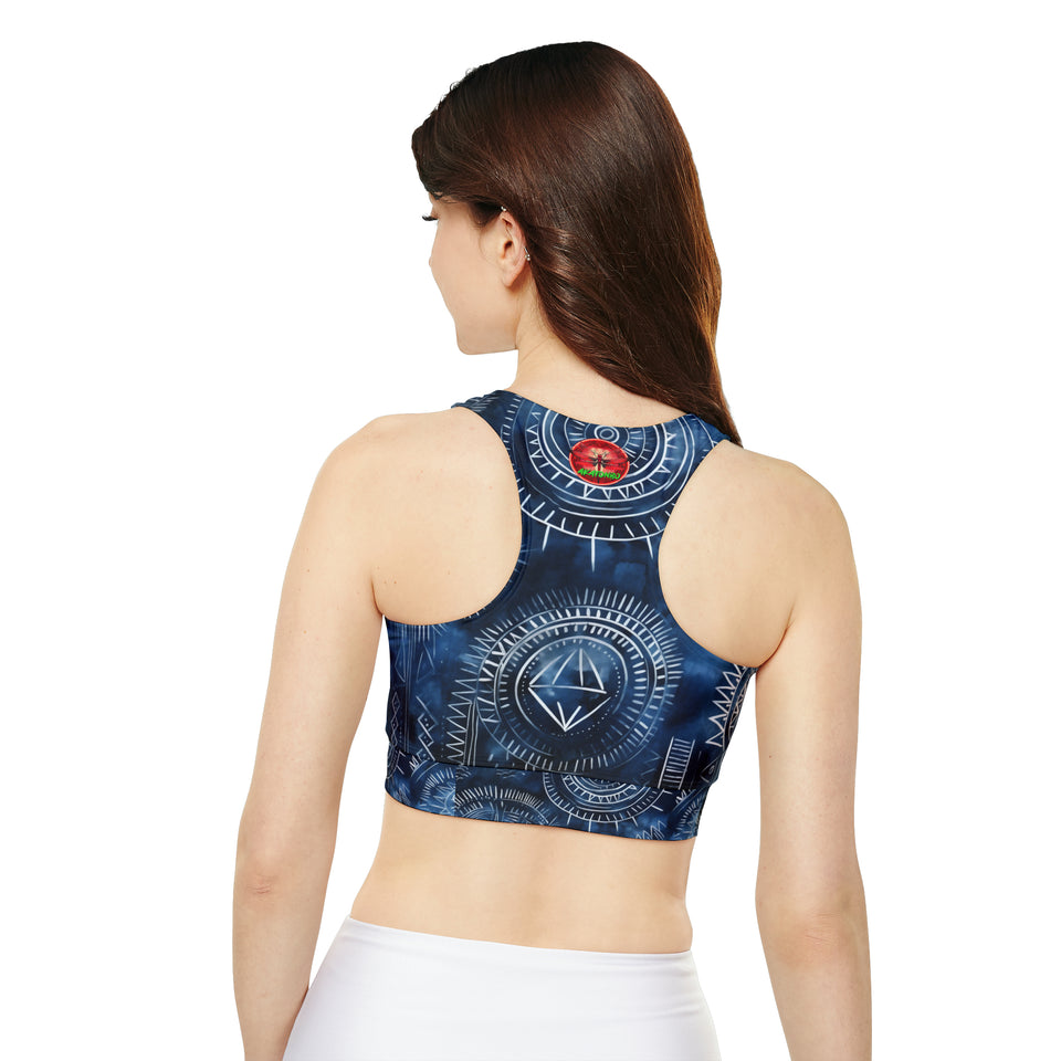 Fully Lined, Padded Sports Bra (AOP)