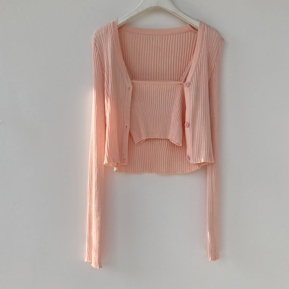 Girl Loose Lazy College Style Cardigan Coat