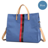 Canvas Ladies Work Bag Women Tote Hand Bag Shoulder Bag for Women Fashion Lady Shopping Canvas Stripe Tote Bags Female Handbags