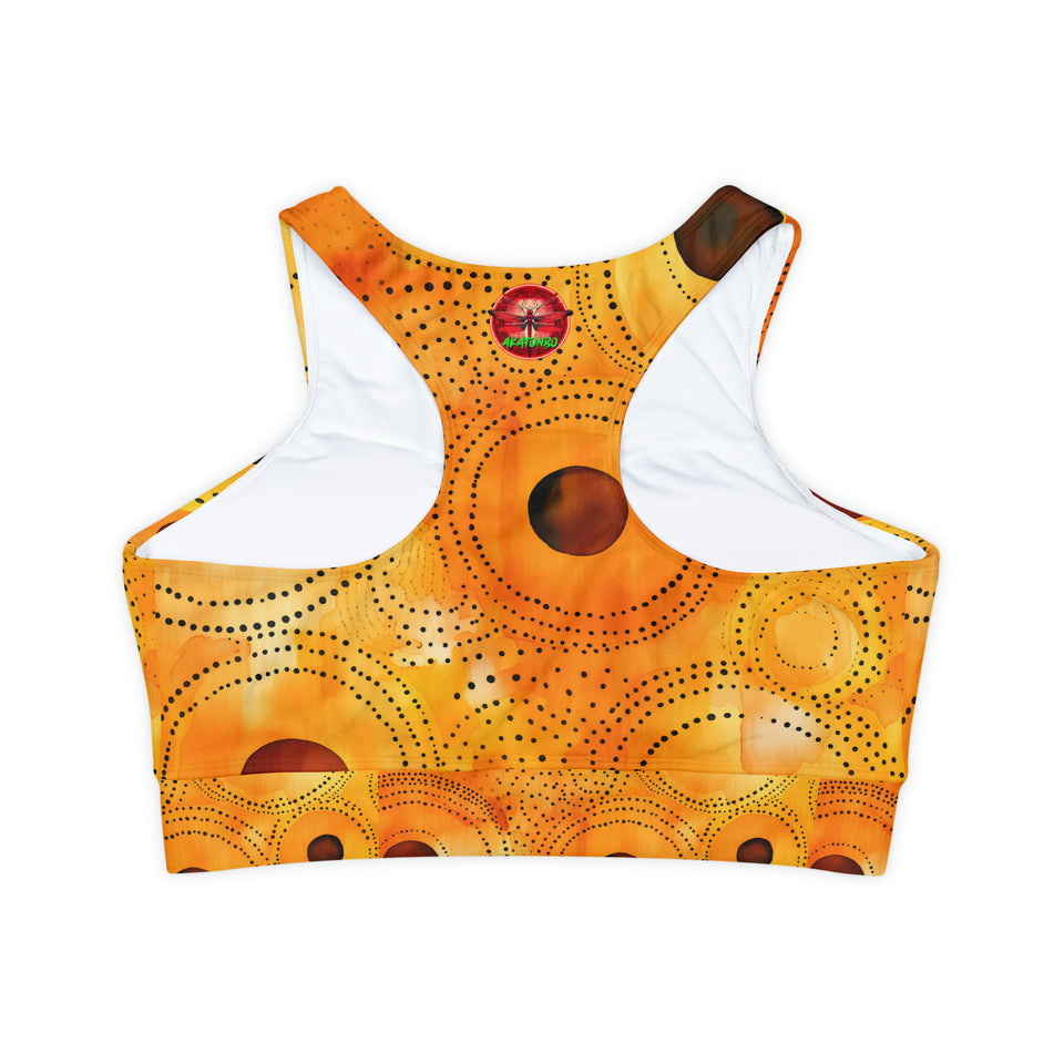 Fully Lined, Padded Sports Bra (AOP)
