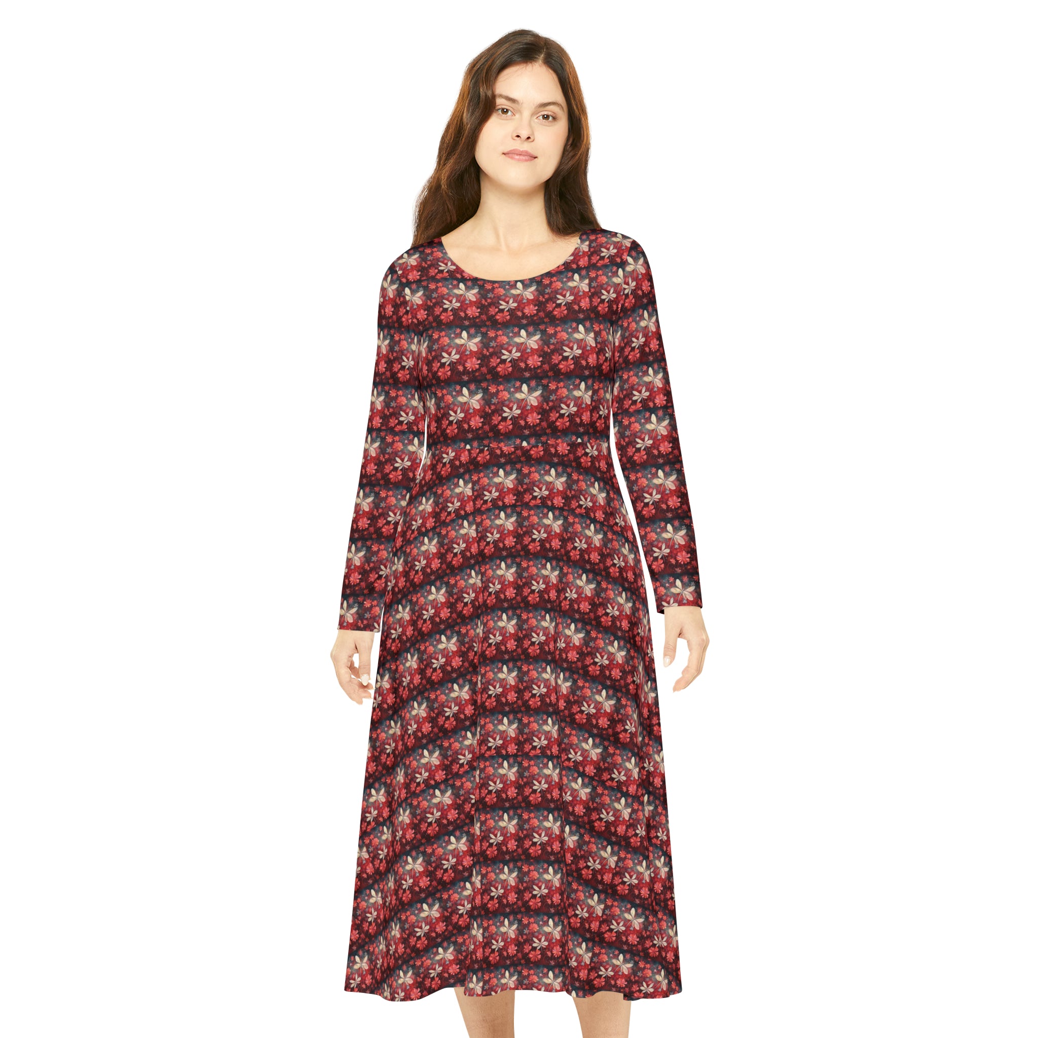 Women's Long Sleeve Dance Dress (AOP)