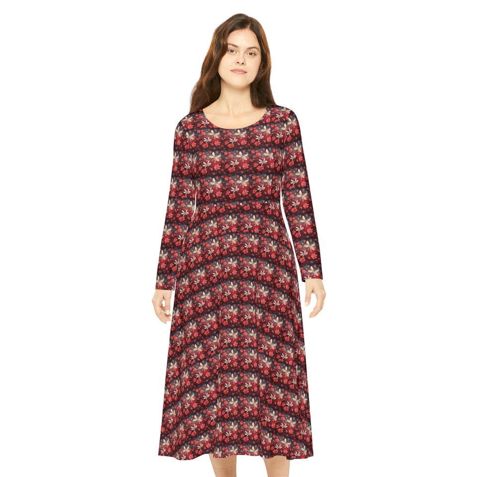 Women's Long Sleeve Dance Dress (AOP)