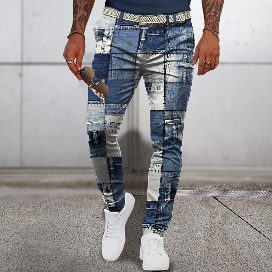 Fashion Personality Men's 3D Printed Casual Trousers
