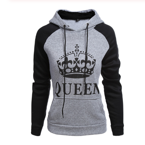 Sudadera con capucha estampada para pareja
