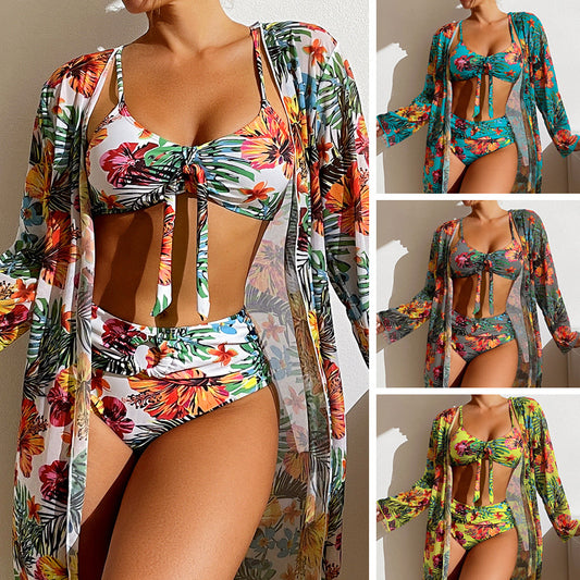Akatonbo Swimwear Long Sleeved Three Piece Swimsuit