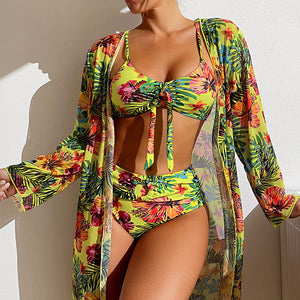 Swimwear Long Sleeved Three Piece Swimsuit