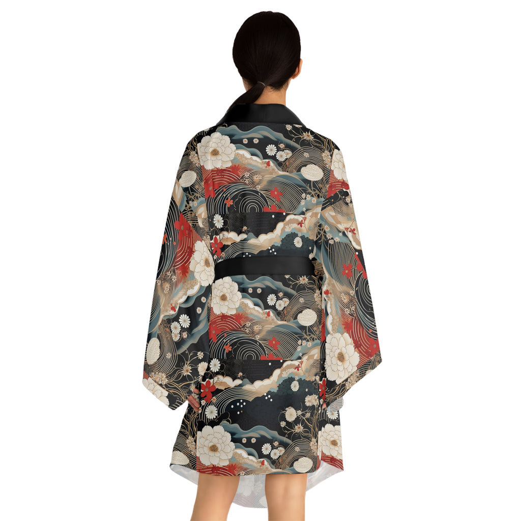 Long Sleeve Kimono Robe (AOP)