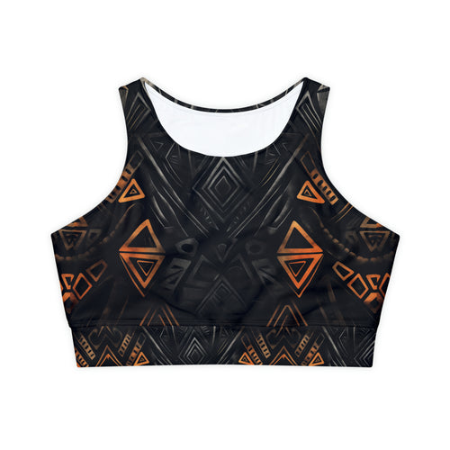Fully Lined, Padded Sports Bra (AOP)