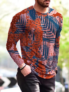 Men's Long Sleeve Bottoming T-Shirt Round Neck