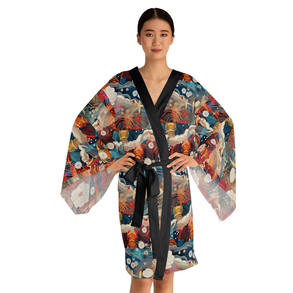Long Sleeve Kimono Robe (AOP)