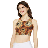 Fully Lined, Padded Sports Bra (AOP)