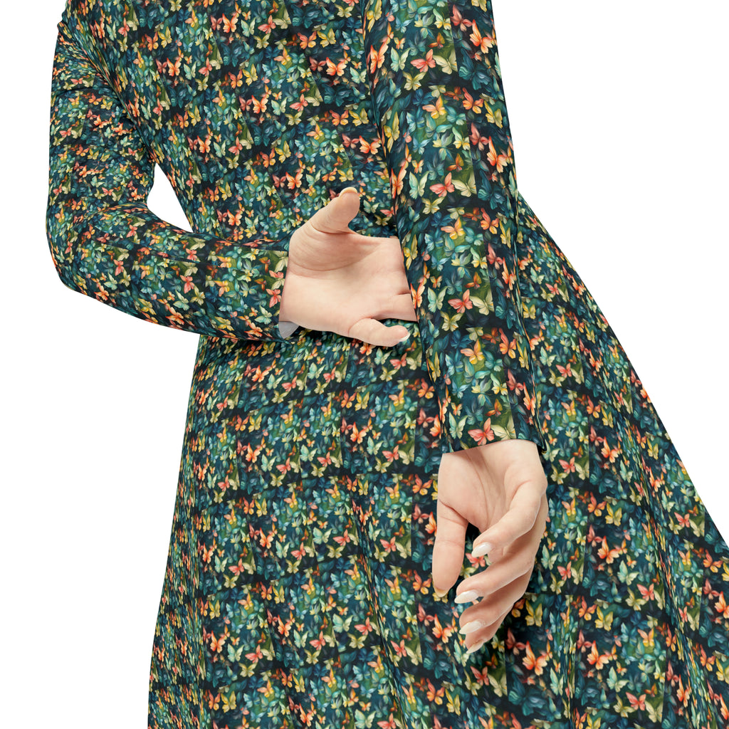 Women's Long Sleeve Dance Dress (AOP)