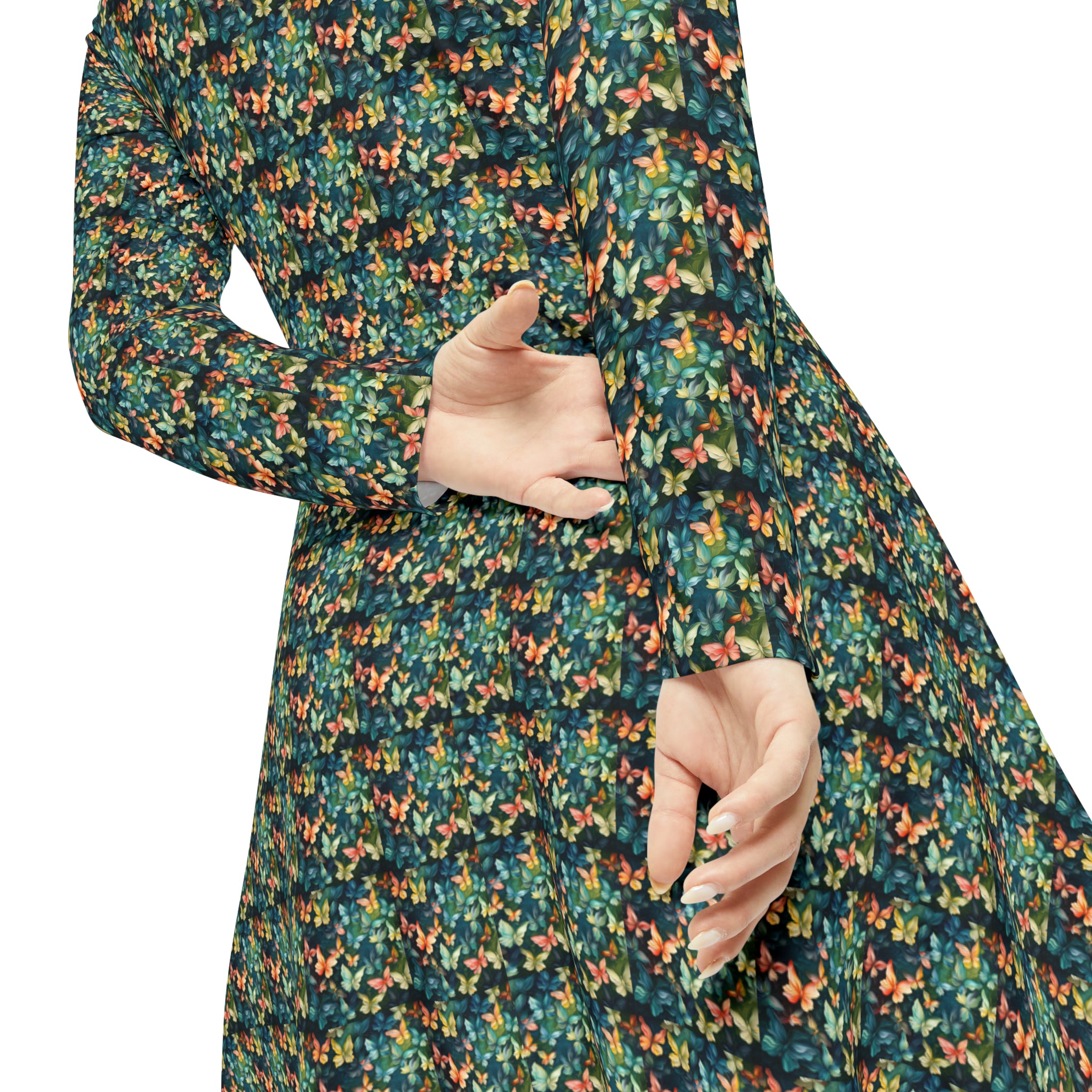 Women's Long Sleeve Dance Dress (AOP)